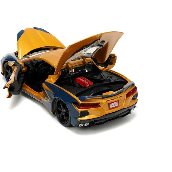 1/24 MARVEL VOITURE CHEVROLET CORVETTE W - WOLVERINE FIGURE BI-COLOR 2020