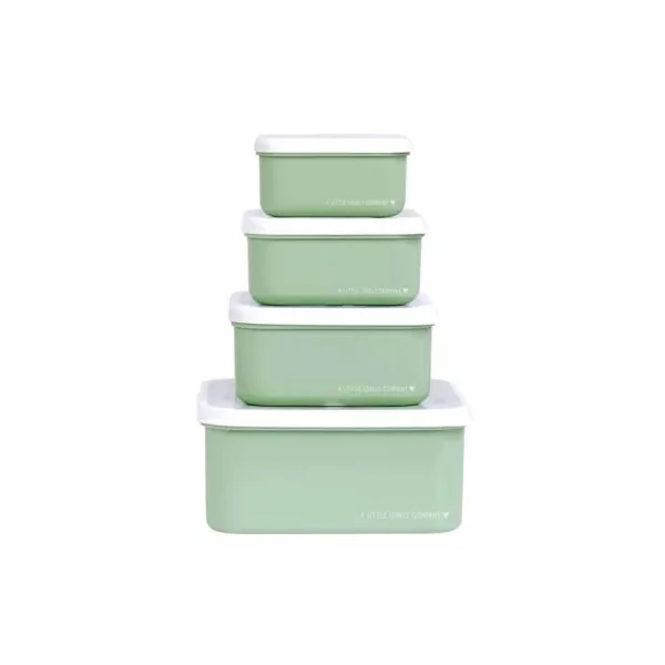 4 boites à goûter amis de la forêt sauge - A Little Lovely Company