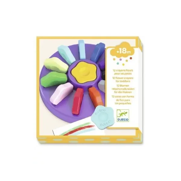 6 marqueurs mousse pour les enfants dès 18 mois Djeco - LaPouleAPois.fr