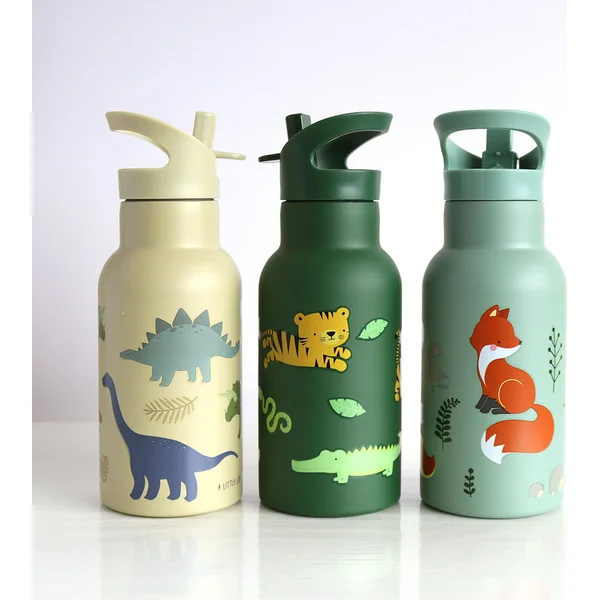 A Little Lovely Company - bouteille en acier inoxydable, 350 ml - dinosaures