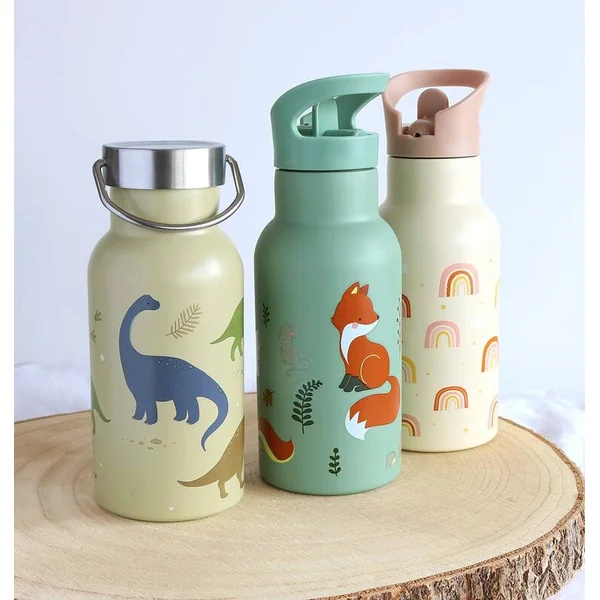A Little Lovely Company - bouteille en acier inoxydable, 350 ml - dinosaures