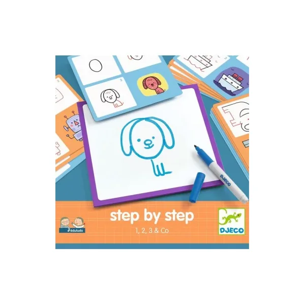 Apprendre à dessiner Step by step 1, 2, 3 & Co - Djeco
