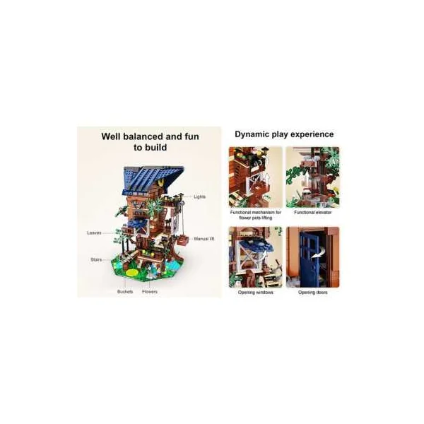 Arbre Maison 4 Saisons CaDA | 1155 Briques | Décoration Évolutive