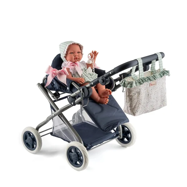 Asi Dolls - Cloe Baby Stroller With Large Cover For 36 To 46 Cm Dolls