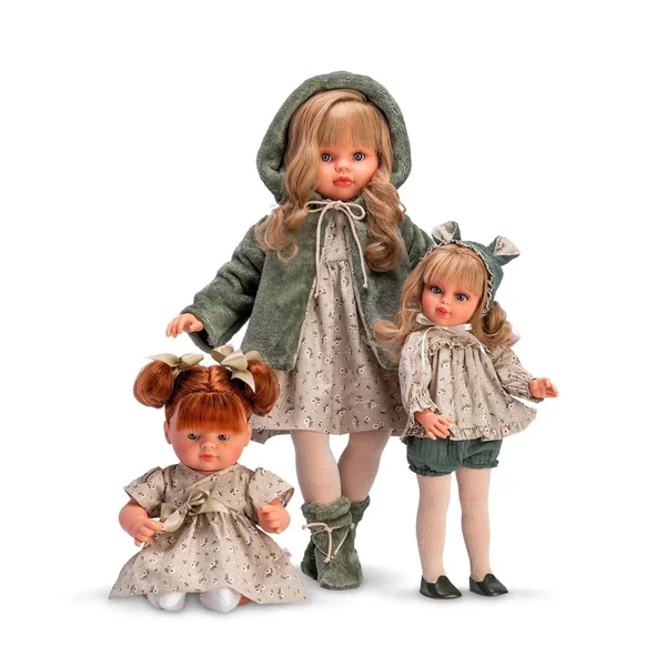 ASI Dolls - Guille Green Flower Dress With Bows Doll 32 cm