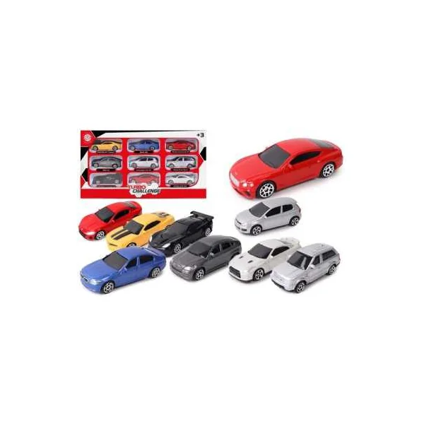 Assortiment de 9 voitures en métal - Turbo Challenge - Dès 3 ans