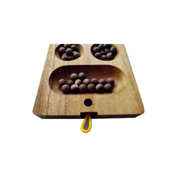 Awalé en bois - Atelier Mikado - Jeu de stratégie africain 2 joueurs