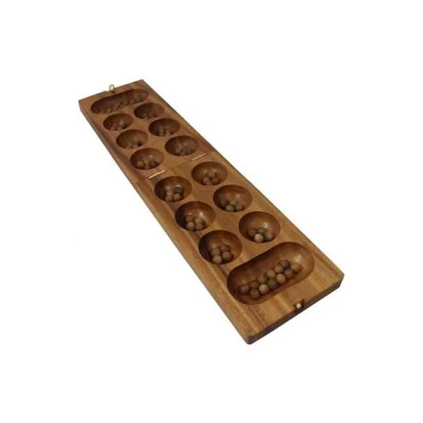 Awalé en bois - Atelier Mikado - Jeu de stratégie africain 2 joueurs