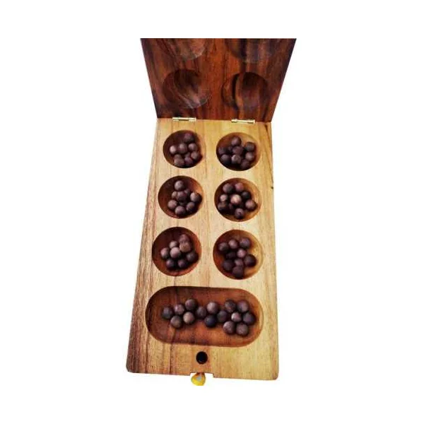 Awalé en bois - Atelier Mikado - Jeu de stratégie africain 2 joueurs