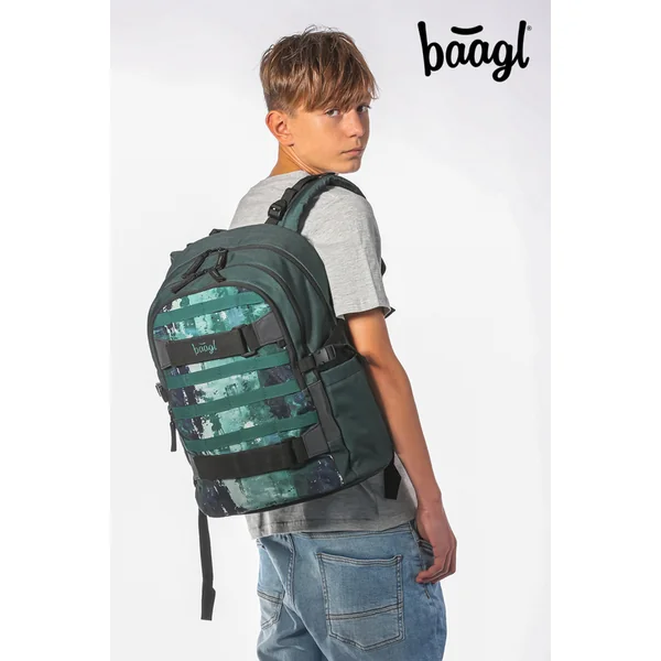 BAAGL ENSEMBLE 3 Skate Forest: sac à dos, trousse, sac de sport