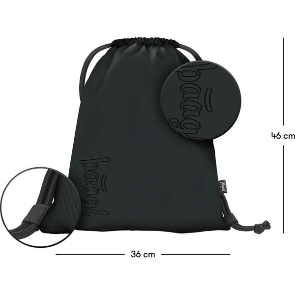 BAAGL ENSEMBLE 3 Skate Max Darkness: sac à dos, trousse, pochette