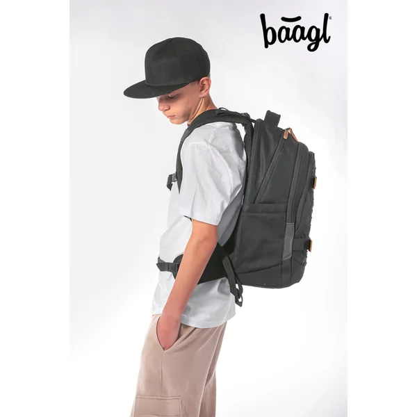 BAAGL ENSEMBLE 3 Skate Max Darkness: sac à dos, trousse, pochette