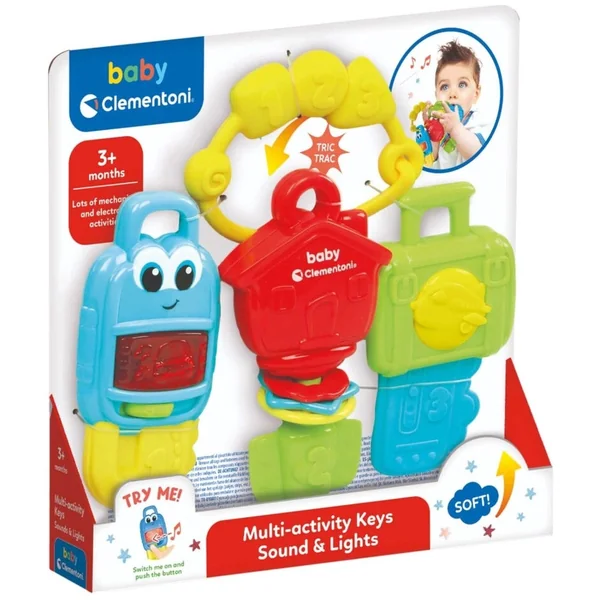 Baby Clementoni - Multi Activity Keys Sound And Lights Baby Activity Toys