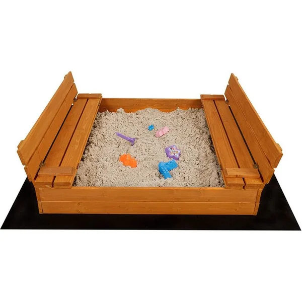 Bac à sable en bois pour enfants avec bancs et toit Baby Mix 120x120 cm