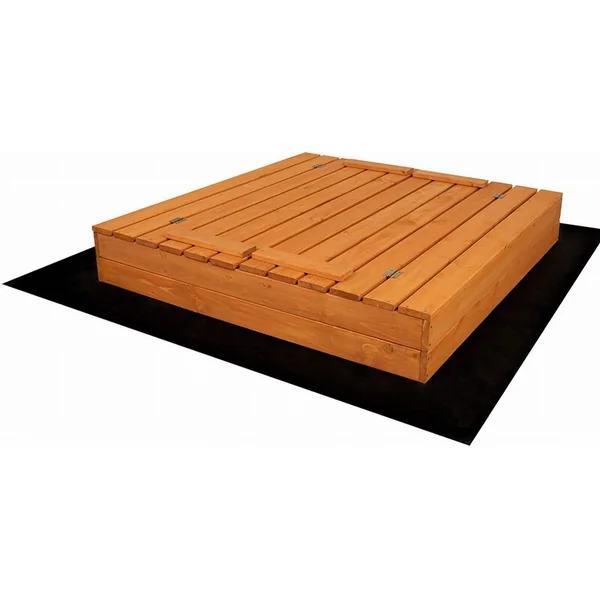 Bac à sable en bois pour enfants avec bancs et toit Baby Mix 120x120 cm