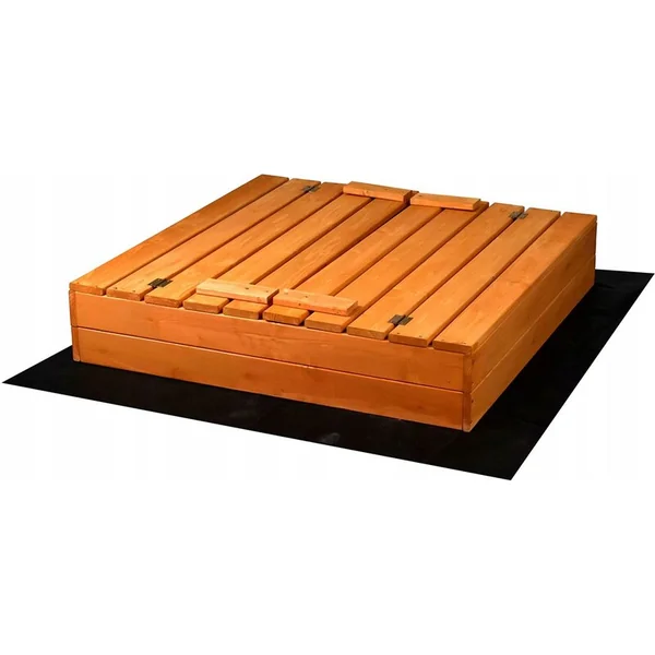 Bac à sable en bois pour enfants avec couvercle et bancs Baby Mix 100x100 cm