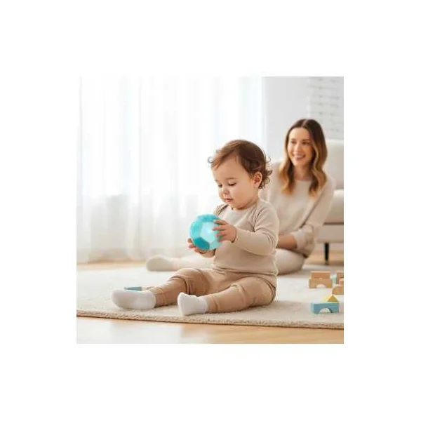 Balle Sensorielle en Silicone Little L - Marine | Éveil Bébé 0+