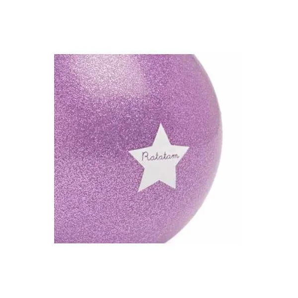 Ballon pailleté 10 cm Violet - Ratatam - Balle enfant - De 1 à 4 ans