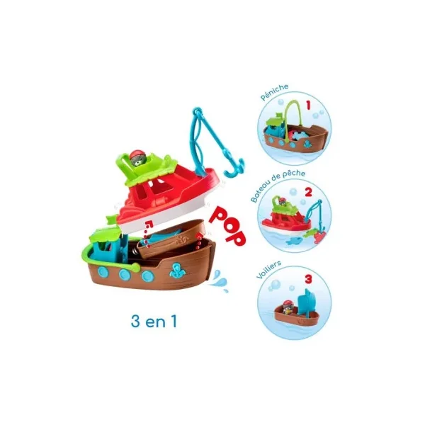 Bateaux Gigognes Klorofil | Jouet de Bain & Éveil dès 18 mois