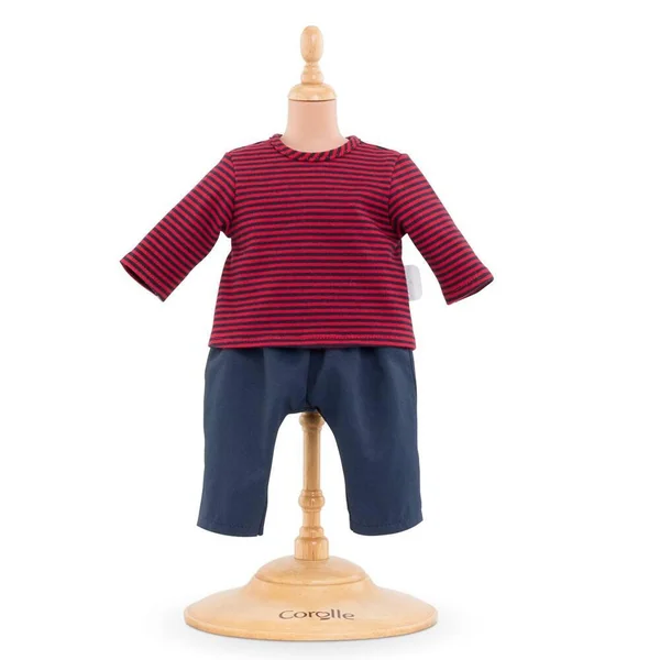 BB36 - MARINIERE ET PANTALON POUR POUPON 36 CM - COROLLE VETEMENTS