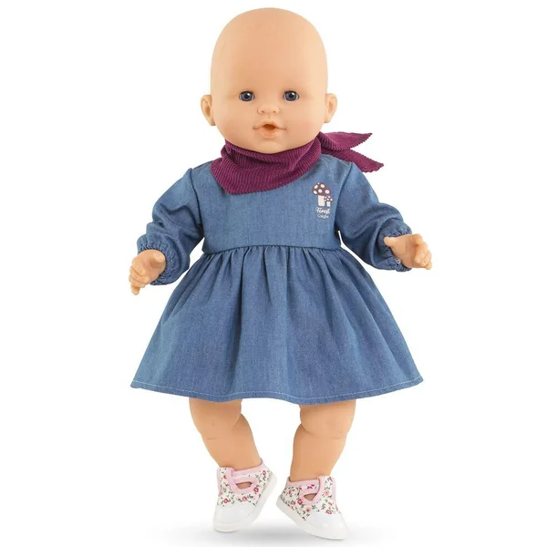 BB36 ROBE EN JEAN ML + FOULARD PETIT EXPLORATEUR - COROLLE VETEMENTS