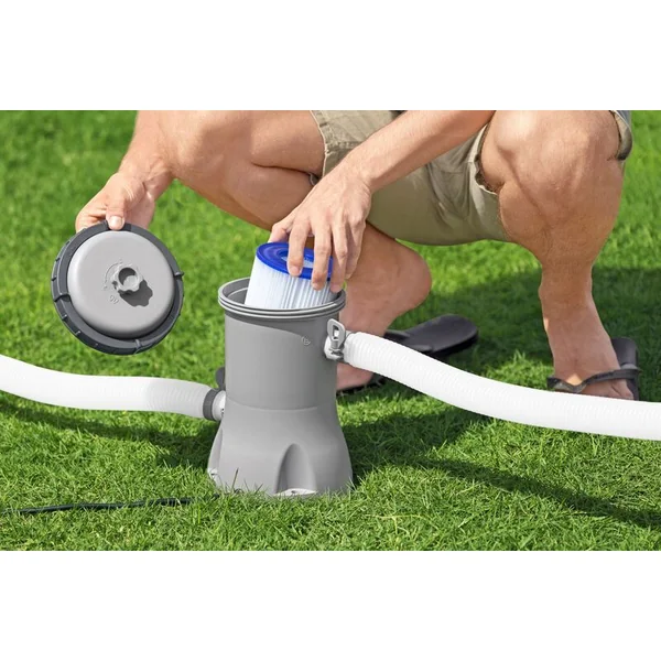 Bestway 561FY Piscine de jardin avec cadre et abri 396 x 107 cm