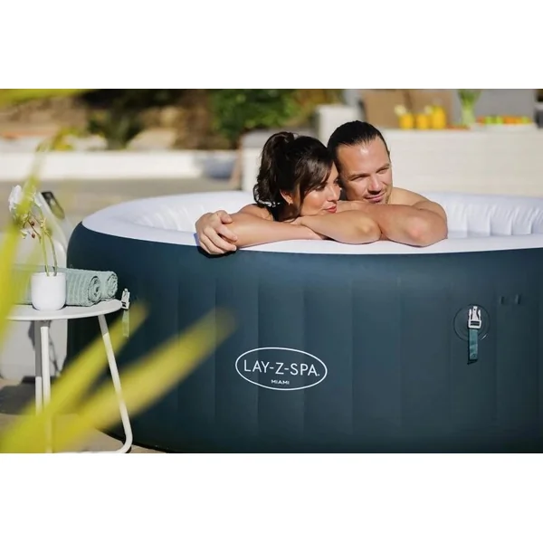 Bestway 6001D Spa Lay-Z-Spa® Miami AirJet™ pour 6 personnes (Économie d'énergie) 196 x 66 cm