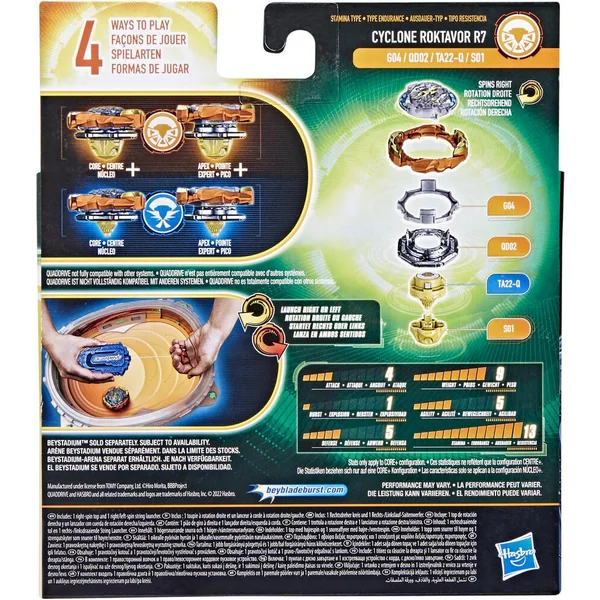 BEYBLADE -BURST QUADDRIVE LANCEUR A CORDE CYCLONE FURY