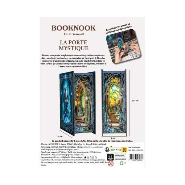 Book Nook La Porte Mystique - Cutebee - Maquette et Kit DIY 14+