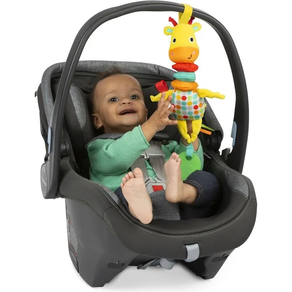 BRIGHT STARTS Jouet avec mélodie sur anneau en C Pull, Play & Boogie™ girafe 0m+