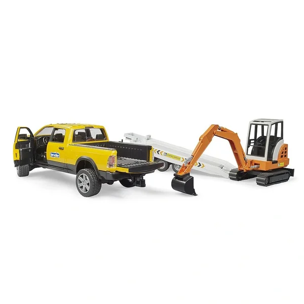 Bruder - Construction RAM Rental Service with Mini Excavator Play Vehicles