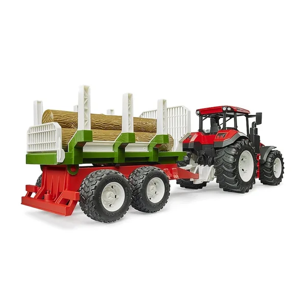 Bruder - Forestry ROADMAX Tractor with Forwarding Trailer and 3 tree trunks Play Vehicle