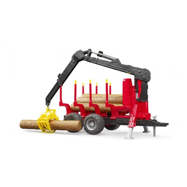 Bruder - Forestry Trailer With Loading Crane And Grab - Play Vehicle