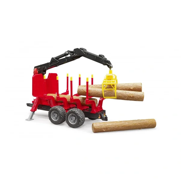 Bruder - Forestry Trailer With Loading Crane And Grab - Play Vehicle