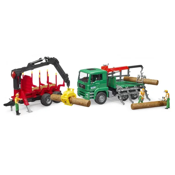Bruder - Forestry Trailer With Loading Crane And Grab - Play Vehicle