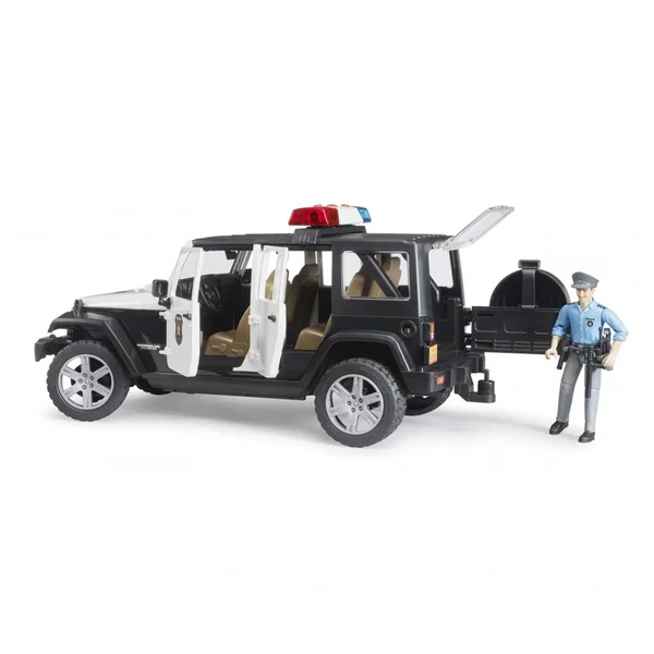 Bruder - Jeep Wrangler Unlimited Rubicon Police Vehicle With Policeman And Accessories - Play Vehicle