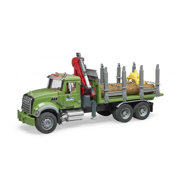 Bruder - Mack Granite Timber Truck With Water Pump And Light And Sound - Play Vehicle