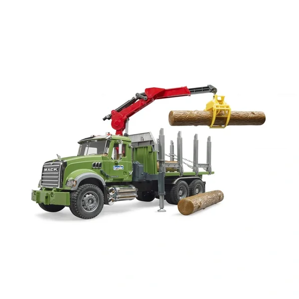 Bruder - Mack Granite Timber Truck With Water Pump And Light And Sound - Play Vehicle