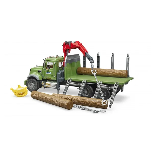 Bruder - Mack Granite Timber Truck With Water Pump And Light And Sound - Play Vehicle