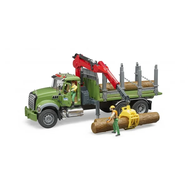 Bruder - Mack Granite Timber Truck With Water Pump And Light And Sound - Play Vehicle