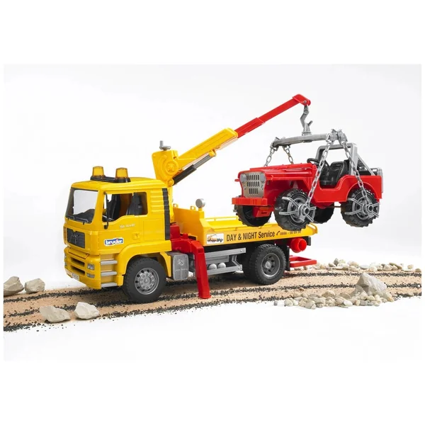 Bruder - Man Tga Breakdown Truck With Cross Country Vehicle - Play Vehicle