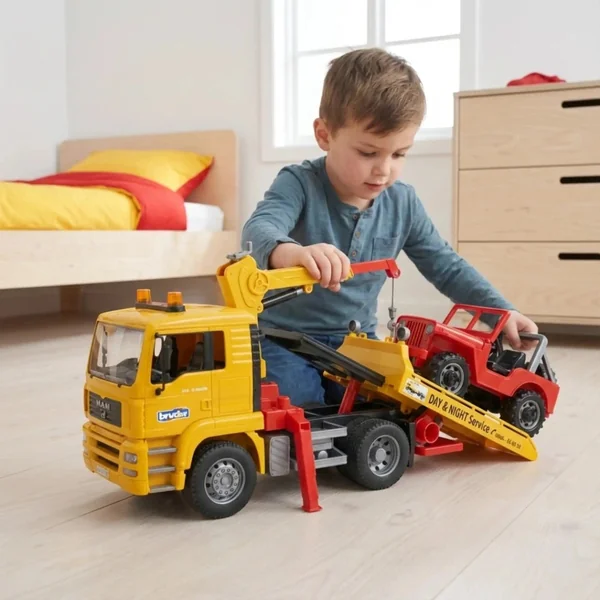 Bruder - Man Tga Breakdown Truck With Cross Country Vehicle - Play Vehicle