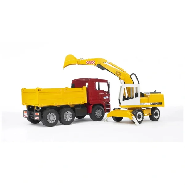Bruder - Man Tga Construction Truck With Liebherr Excavator - Play Vehicle