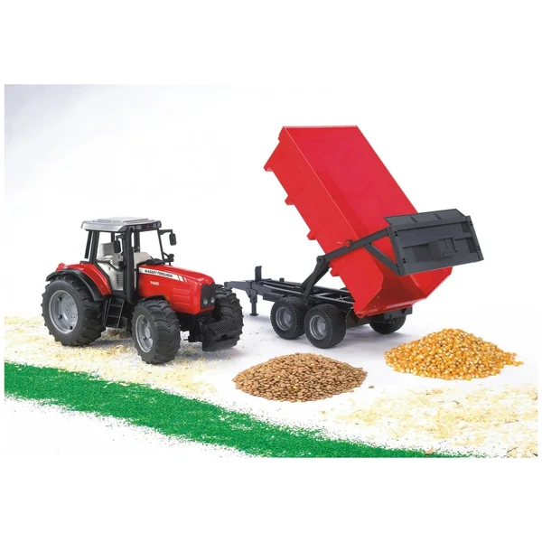 Bruder - Massey Ferguson 7480 With Tipping Trailer - Play Vehicle
