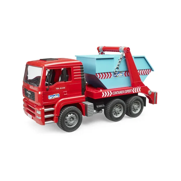Bruder - Play Vehicles - MAN TGA Skip Loader Truck - 1:16 Scale - 3 Years