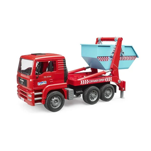Bruder - Play Vehicles - MAN TGA Skip Loader Truck - 1:16 Scale - 3 Years