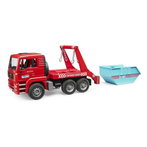 Bruder - Play Vehicles - MAN TGA Skip Loader Truck - 1:16 Scale - 3 Years