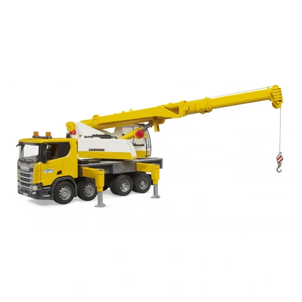 Bruder - Scania Super 560R Liebherr Crane Truck With Light And Sound Module - Play Vehicle