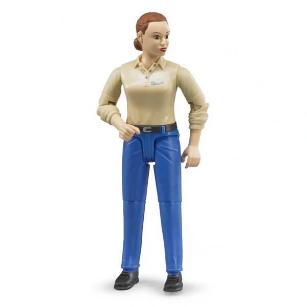 Bruder - Woman With Light Skin Tone And Blue Trousers - Action & Toy Figures