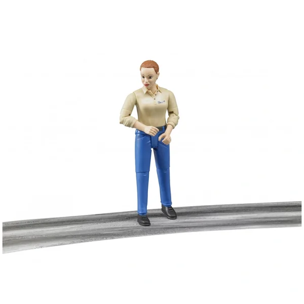 Bruder - Woman With Light Skin Tone And Blue Trousers - Action & Toy Figures